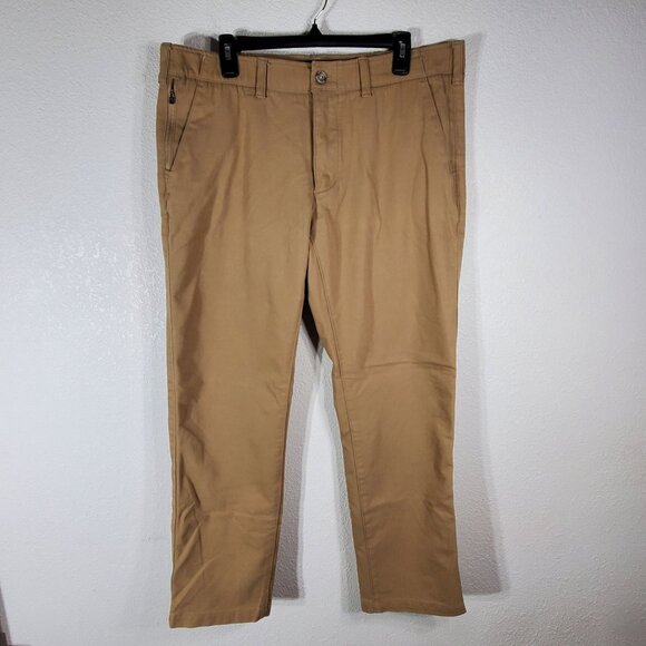 Eddie Bauer Mens 36x32 Chino Classic Fit Pants Khaki Lightweight Stretch - Picture 3 of 11